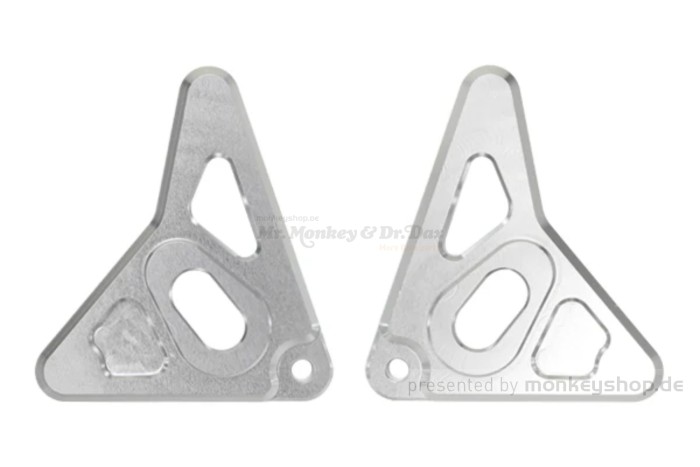 Lampenhalterung Aluminium CNC silber eloxiert f. Monkey 125 + Dax 125