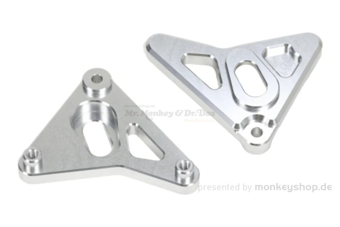 Lampenhalterung Aluminium CNC silber eloxiert f. Monkey 125 + Dax 125