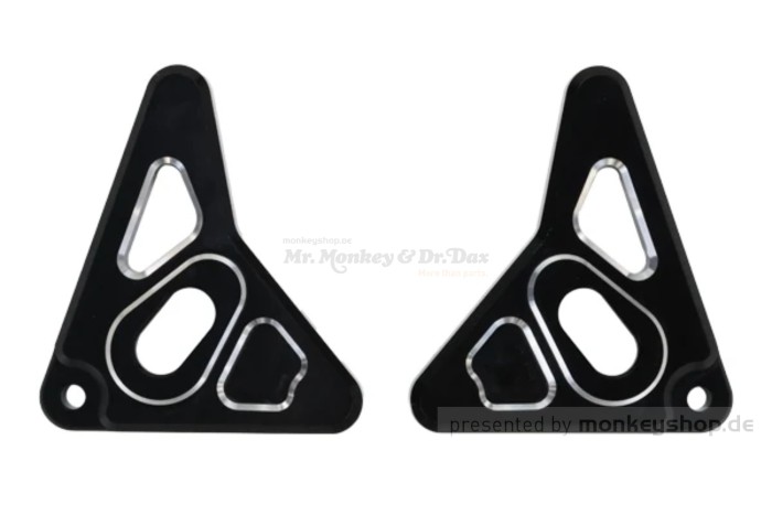Lampenhalterung Aluminium CNC schwarz eloxiert f. Monkey 125 + Dax 125