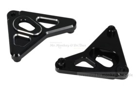 Lampenhalterung Aluminium CNC schwarz eloxiert f. Monkey 125 + Dax 125