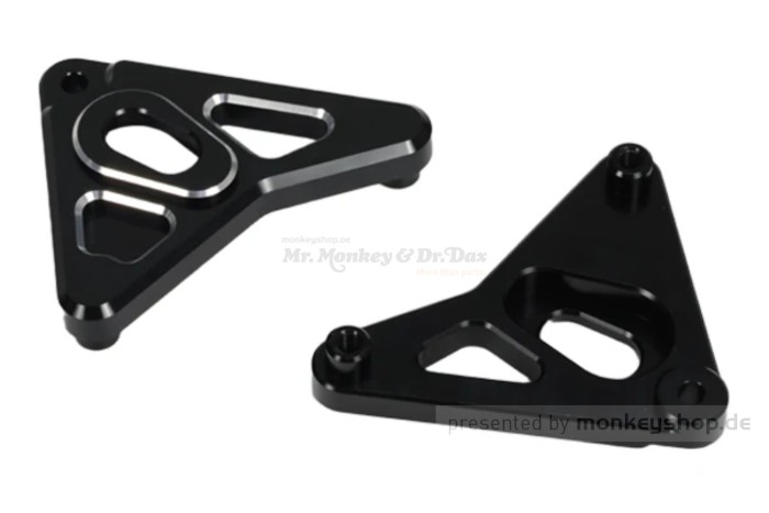 Lampenhalterung Aluminium CNC schwarz eloxiert f. Monkey 125 + Dax 125