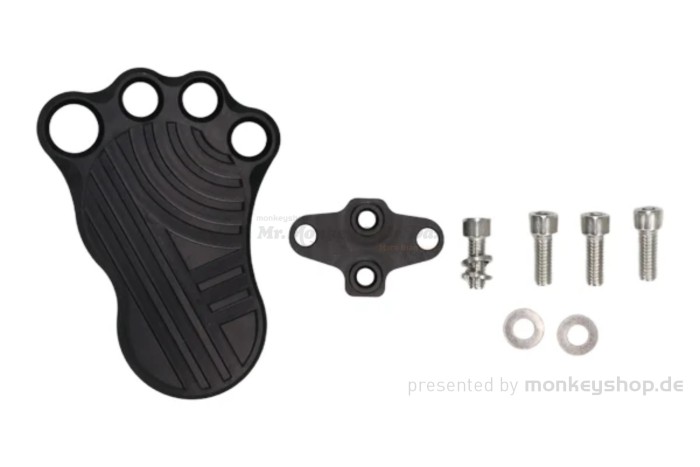 BIG FOOT Bremspedal schwarz Aluminium CNC f. Fußbremshebel Monkey 125 + Dax 125