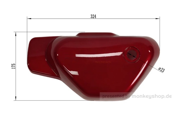 Seitendeckel links rot f. Monkey 125