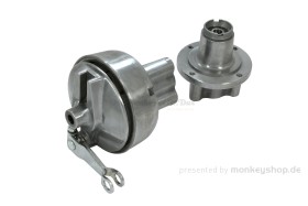 Naben Satz 12mm Achse poliert Scheibenbremse vorn + Trommelbremse hinten f. Monkey 50 + Gorilla