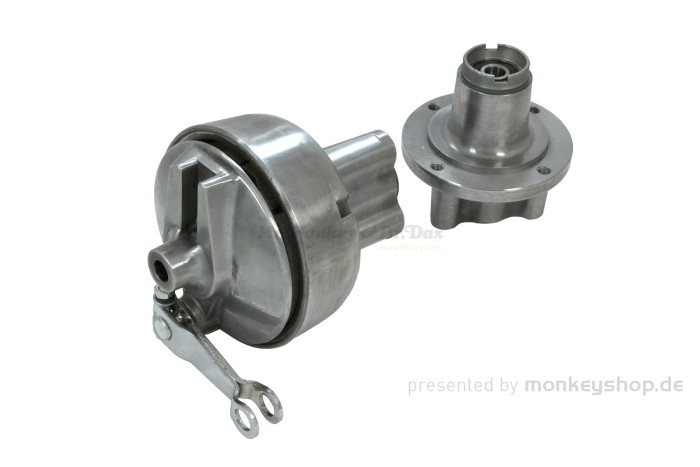 Naben Satz 12mm Achse poliert Scheibenbremse vorn + Trommelbremse hinten f. Monkey 50 + Gorilla