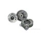 Naben Satz 12mm Achse poliert Scheibenbremse vorn + Trommelbremse hinten f. Monkey 50 + Gorilla