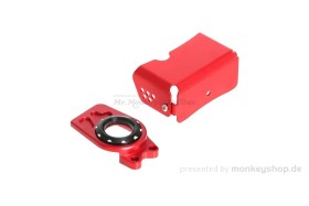 Cover Abdeckung Drosselklappe Aluminium CNC rot eloxiert f. Dax 125