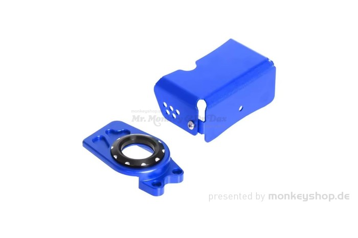 Cover Abdeckung Drosselklappe Aluminium CNC blau eloxiert f. Dax 125