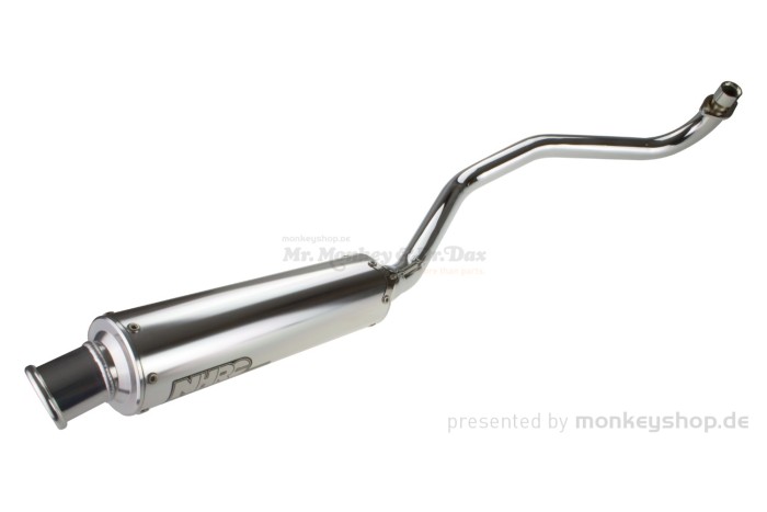 NHRC Auspuffanlage Aluminium/Stahl verchromt silber untenliegend f. Dax 50 + Monkey 50 + Gorilla