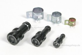 Takegawa Schlauch Verschluss Stopfen Kappen Set schwarz 6mm + 8mm + 12mm