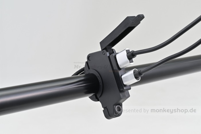 Daytona Stromversorgung USB SLIM 1x USB-A + 1x USB-C f. Motorrad Lenker