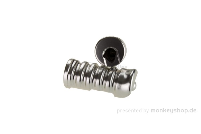 Fußrasten Aluminium CNC silber f. Monkey Z50 + Gorilla 12V