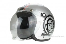 Honda Monkey Helm Silber Medium