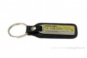 Schlüsselanhänger Takegawa Echtleder Metall 34x80 mm