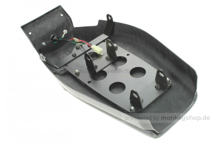 Daytona Sitzbank Typ Flat Track glatt schwarz mit Rücklicht f. Monkey