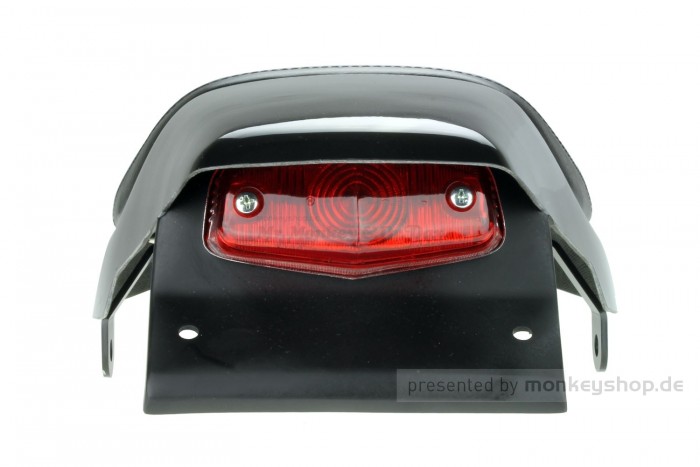 Daytona Sitzbank Typ Flat Track glatt schwarz mit Rücklicht f. Monkey