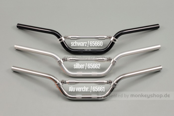 Daytona Lenker flach / breit B655 H92 Alu verchromt