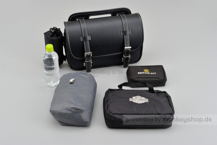 Henly Begins Satteltasche Leder Flat 9 Liter schwarz DHS-1