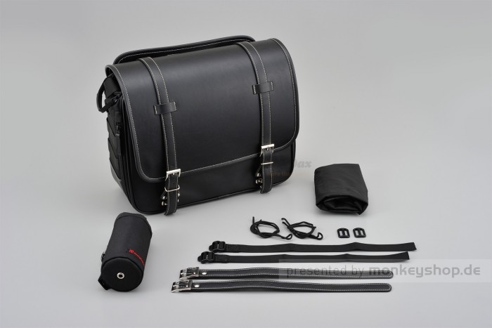 Henly Begins Satteltasche Leder Flat 18 Liter schwarz DHS-4