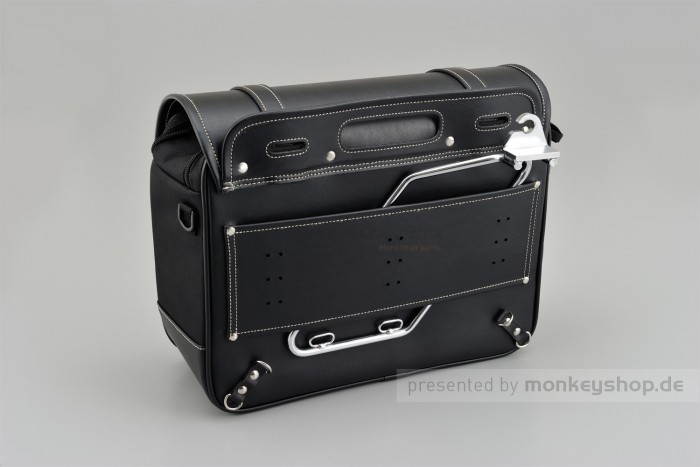 Henly Begins Satteltasche Leder Flat 18 Liter schwarz DHS-4