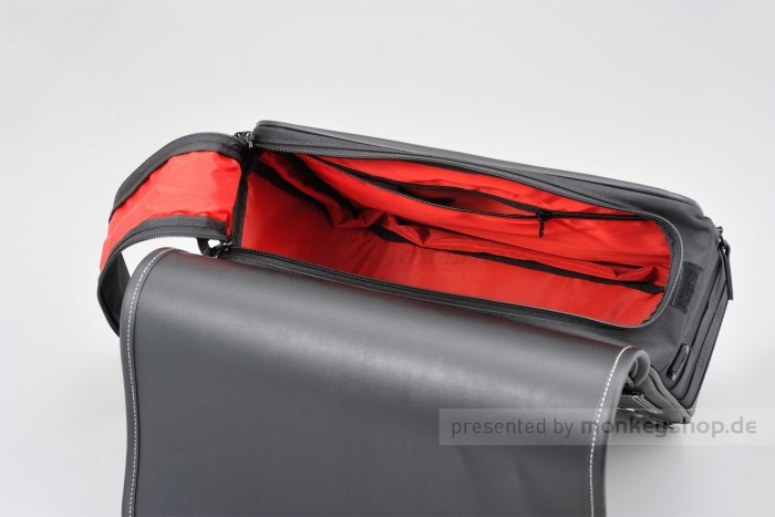 Henly Begins Satteltasche Leder Flat 18 Liter schwarz DHS-4