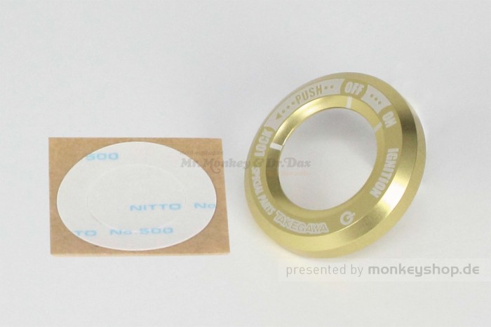 Takegawa Zündschlossring CNC Alu gelb eloxiert f. Monkey 125