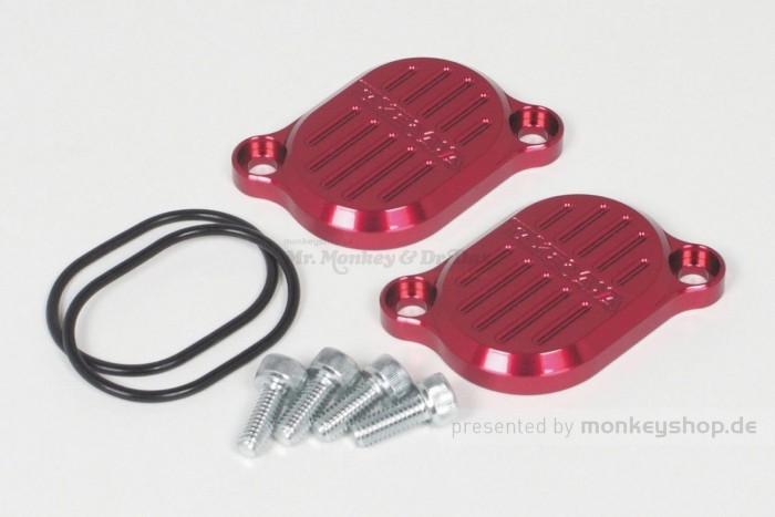 Takegawa Aluminium Ventildeckel rot eloxiert f. Monkey 125 MSX