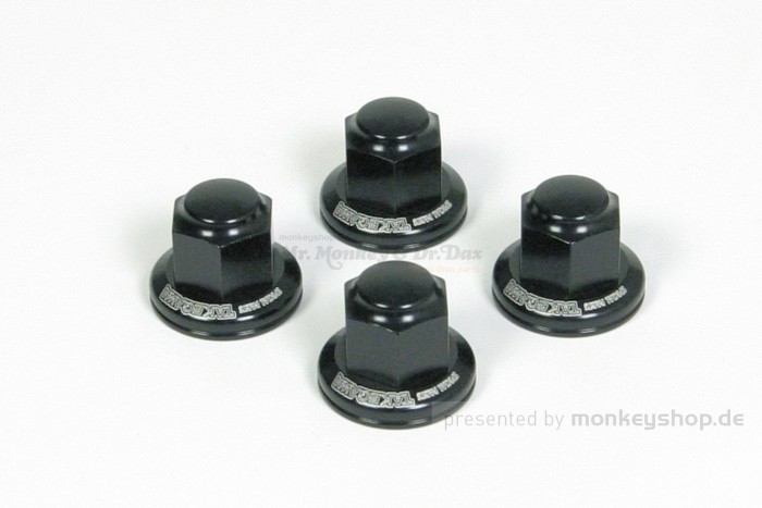 Takegawa Aluminium Hutmutter M10 Stoßdämpferaufnahme schwarz eloxiert Monkey Dax