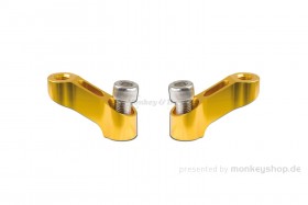 Spiegelverlängerungen Set gelb eloxiert M10 f. Monkey 125