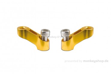 Spiegelverlängerungen Set gelb eloxiert M10 f. Monkey 125