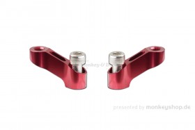 Spiegelverlängerungen Set Aluminium rot eloxiert M10 f. MSX + Monkey 125 + Super Cub 125 + Dax 125 JB04
