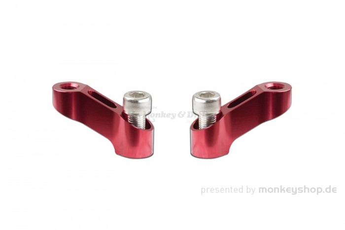 Spiegelverlängerungen Set Aluminium rot eloxiert M10 f. Monkey 125