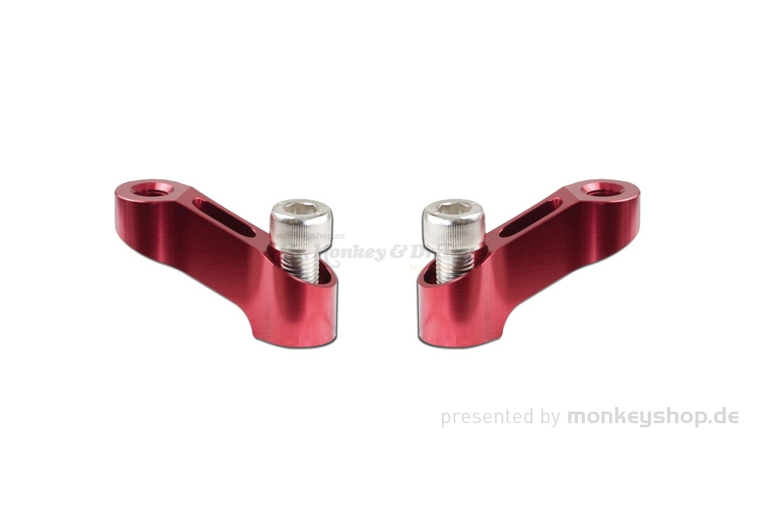 Spiegelverlängerungen Set Aluminium rot eloxiert M10 f. MSX +