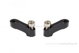 Spiegelverlängerungen Set Aluminium schwarz eloxiert M10 f. Monkey 125