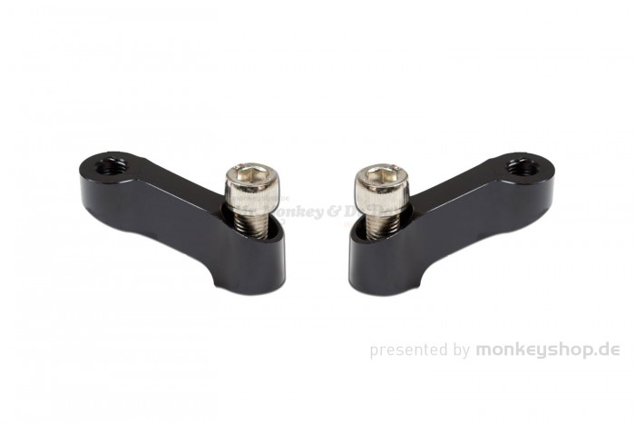Spiegelverlängerungen Set Aluminium schwarz eloxiert M10 f. Monkey 125