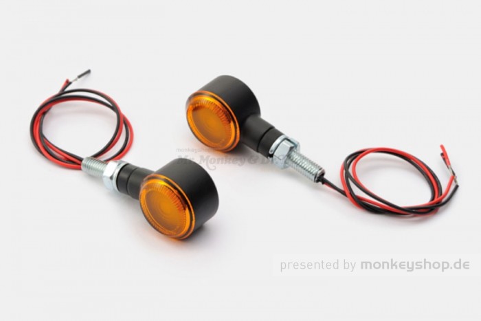 Daytona D-Light SOL LED-Blinker Paar (schwarz matt / orange)
