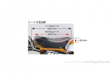 Kitaco Sitzbank flach Typ Plain schwarz f. Monkey 125 Z125MA