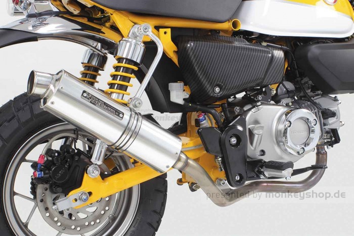 Takegawa Basic Edelstahl / Aluminium Auspuffanlage silber f. Monkey 125