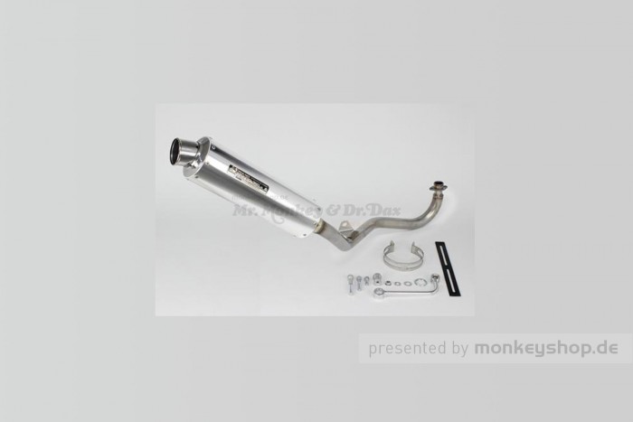 Takegawa Basic Edelstahl / Aluminium Auspuffanlage silber f. Monkey 125