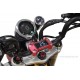 Takegawa Öltemperatur LED Anzeige in Lenkerhalter Alu rot eloxiert f. MSX Monkey 125