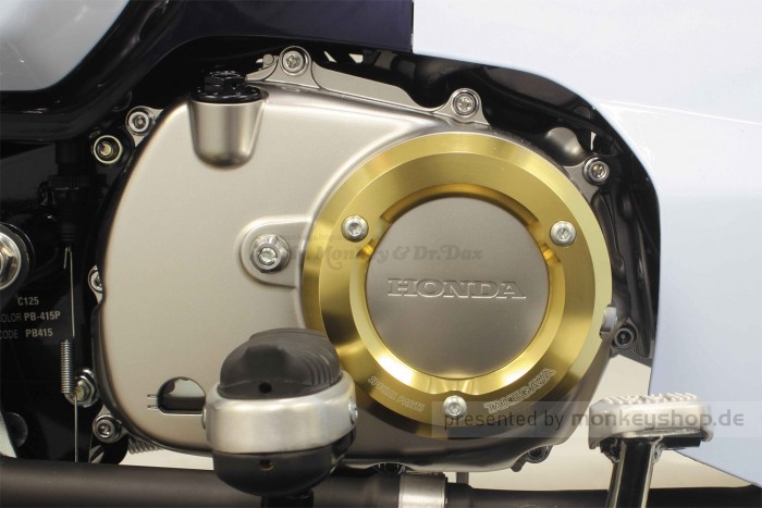 Takegawa Schutz f. Kupplungsdeckel Alu CNC gelb eloxiert Monkey Super Cub 125