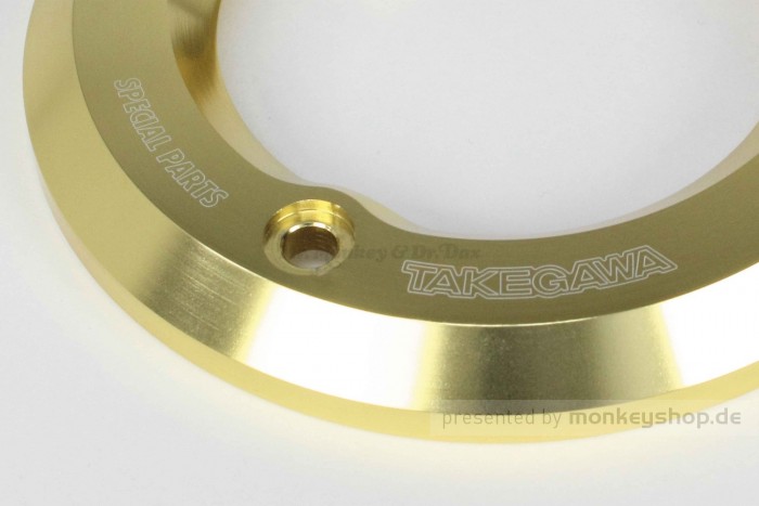 Takegawa Schutz f. Kupplungsdeckel Alu CNC gelb eloxiert Monkey Super Cub 125