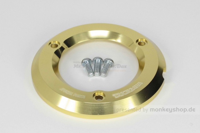 Takegawa Schutz f. Kupplungsdeckel Alu CNC gelb eloxiert Monkey Super Cub 125