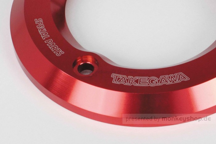 Takegawa Schutz f. Kupplungsdeckel Alu CNC rot eloxiert Monkey Cub 125