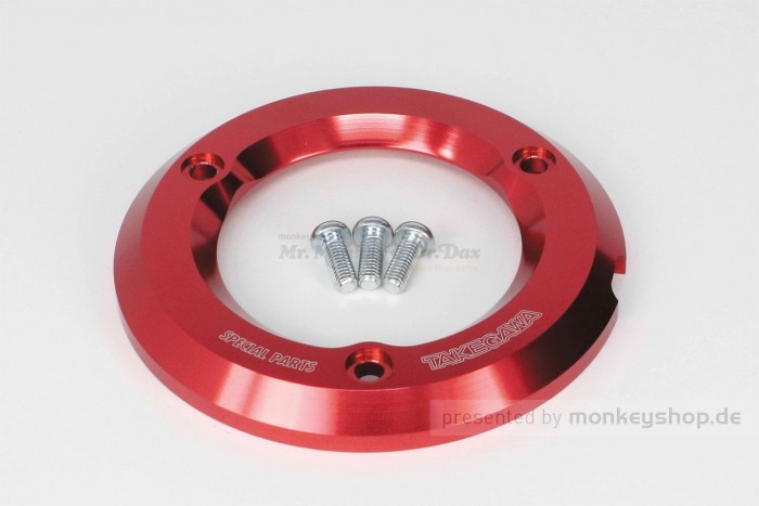 Takegawa Schutz f. Kupplungsdeckel Alu CNC rot eloxiert Monkey Cub 125