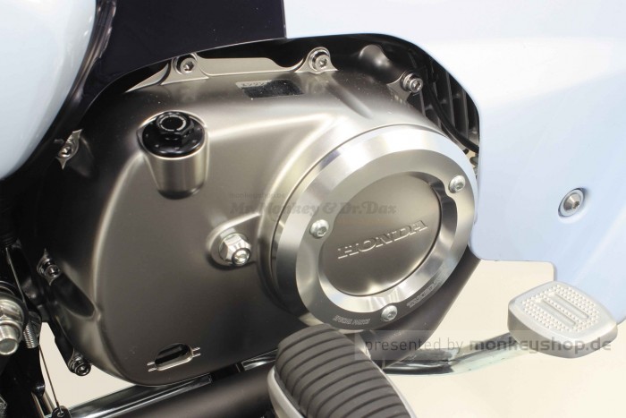 Takegawa Schutz f. Kupplungsdeckel Alu CNC silber eloxiert f. Monkey + Super Cub 125