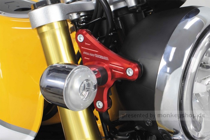 Takegawa Lampenhalterung Aluminium CNC rot eloxiert f. Monkey 125