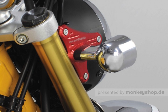 Takegawa Lampenhalterung Aluminium CNC rot eloxiert f. Monkey 125