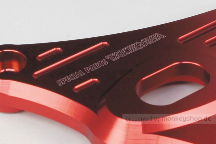 Takegawa Lampenhalterung Aluminium CNC rot eloxiert f. Monkey 125