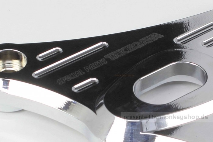 Takegawa Lampenhalterung Aluminium CNC verchromt f. Monkey 125